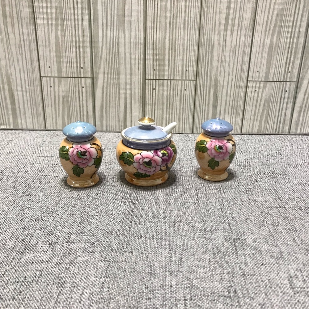 Vintage Noritake Lusterware Condiment set